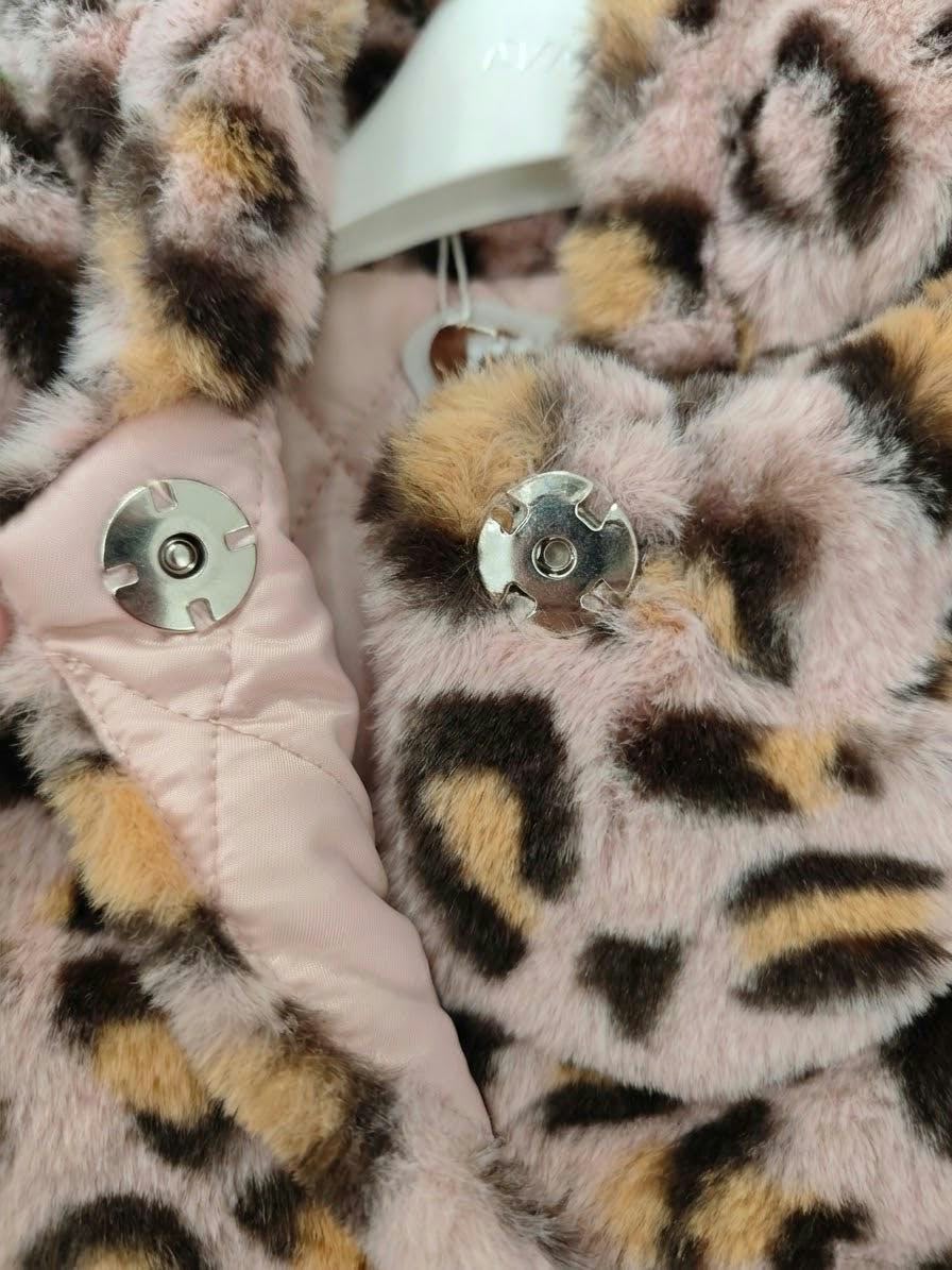 Cappotto in Pelliccia Maculata Bambina Rosa Alice Pi