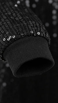 Abito con Paillettes Girocollo Ragazza Nero Alice Pi