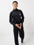 Tuta Nera con Zip con Logo Adidas - Bambini
