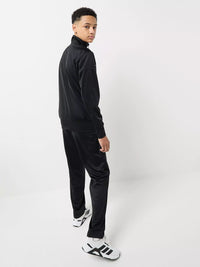 Tuta Nera con Zip con Logo Adidas - Bambini