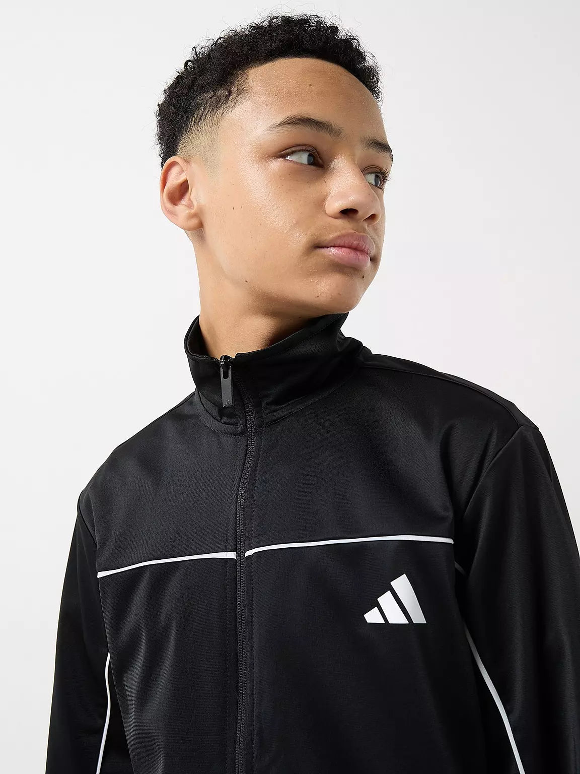 Tuta Nera con Zip con Logo Adidas - Bambini