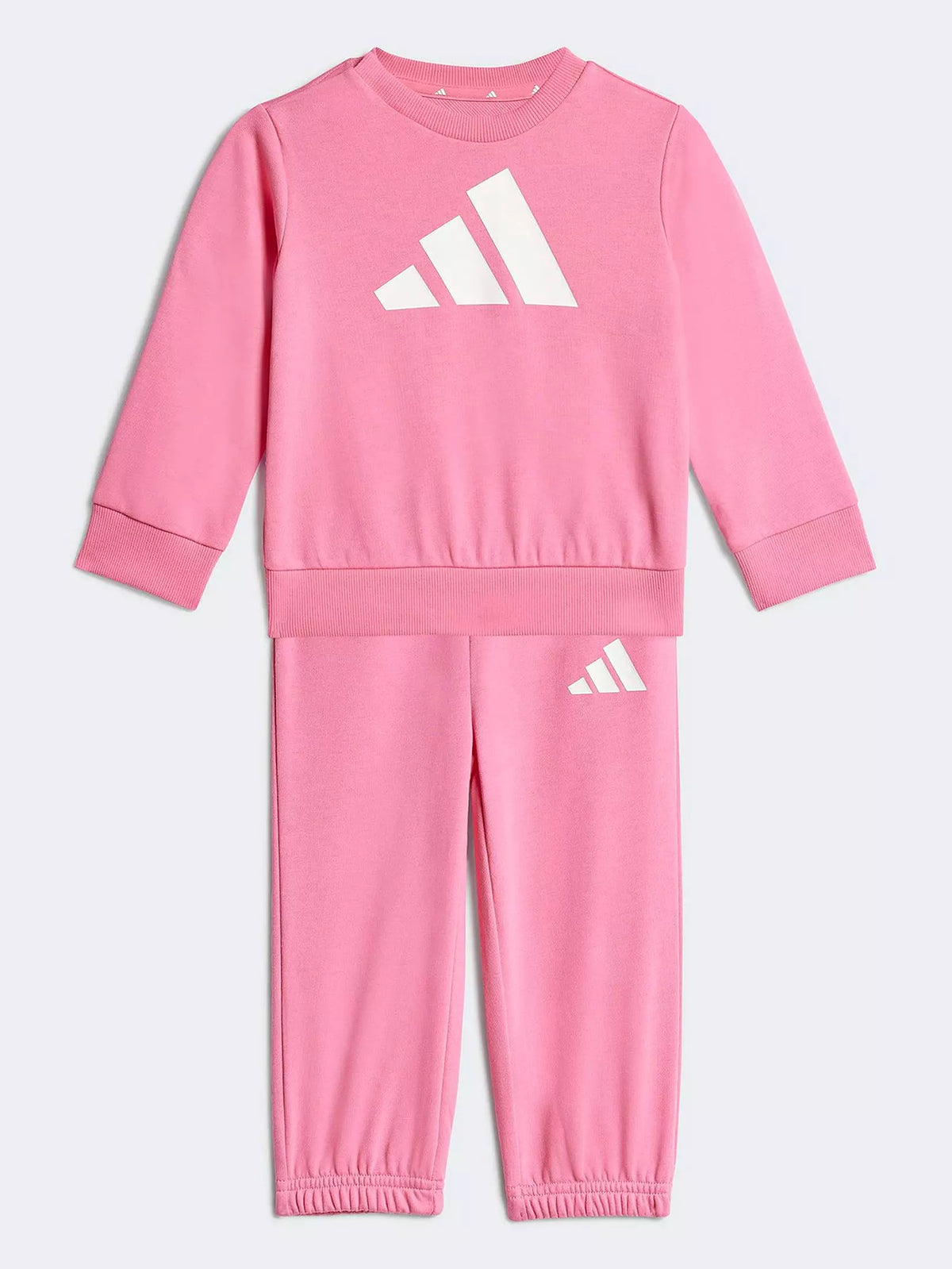 Tuta Rosa Garzata Adidas con Logo Frontale - Neonata