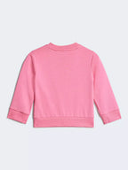 Tuta Rosa Garzata Adidas con Logo Frontale - Neonata