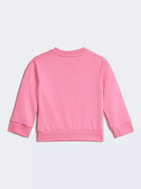 Tuta Rosa Garzata Adidas con Logo Frontale - Neonata