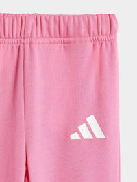 Tuta Rosa Garzata Adidas con Logo Frontale - Neonata