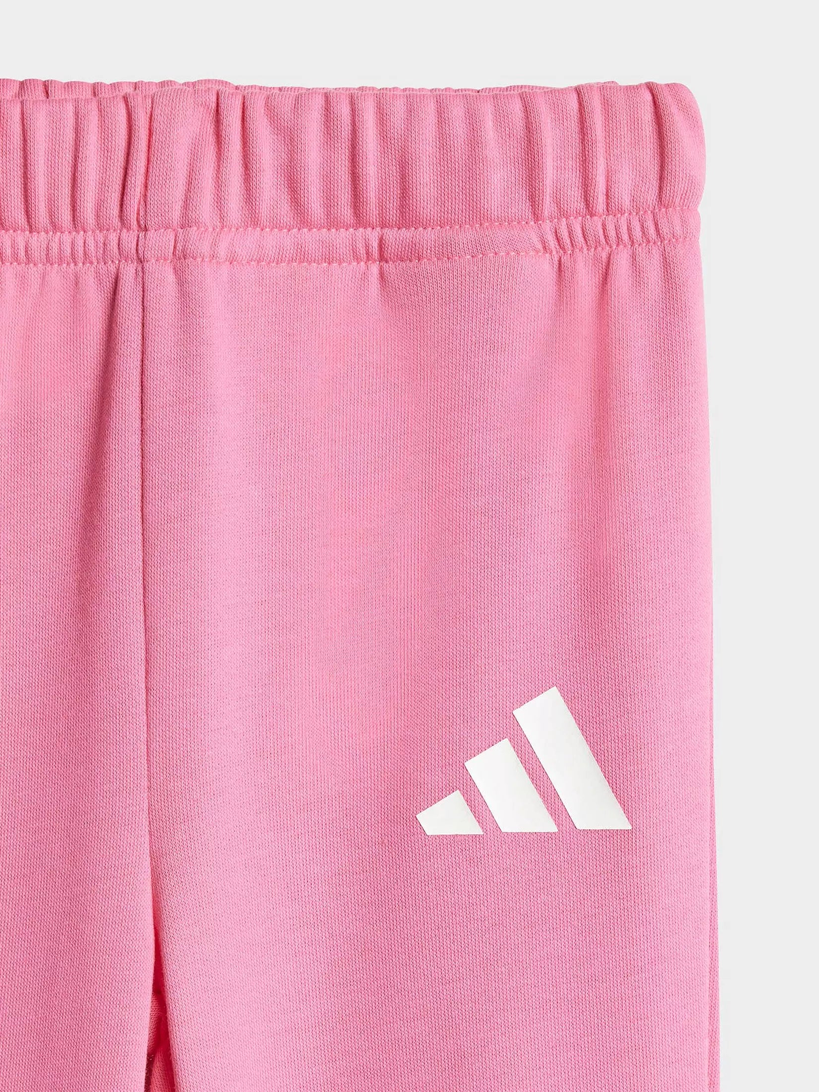 Tuta Rosa Garzata Adidas con Logo Frontale - Neonata