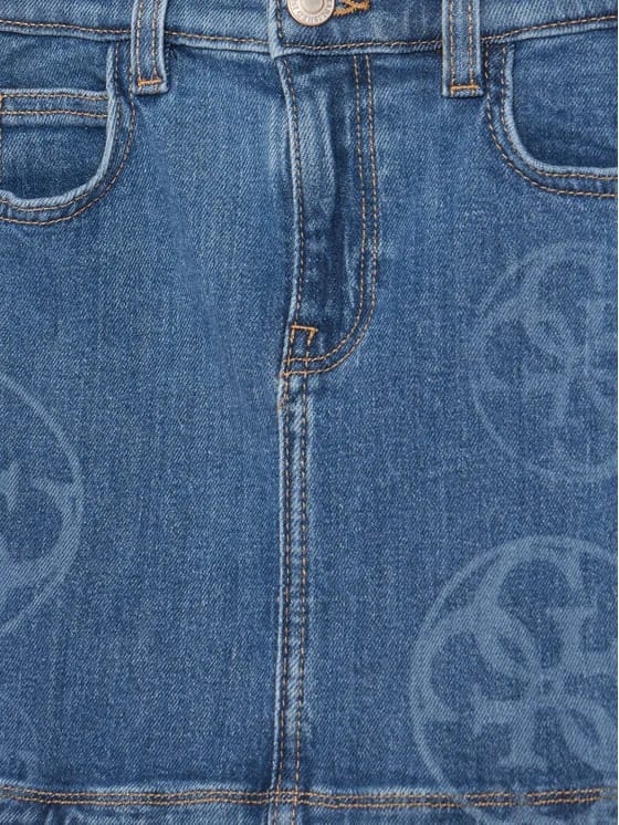 Gonna Jeans Comfort Denim Skirt W/laser Guess - Bambina