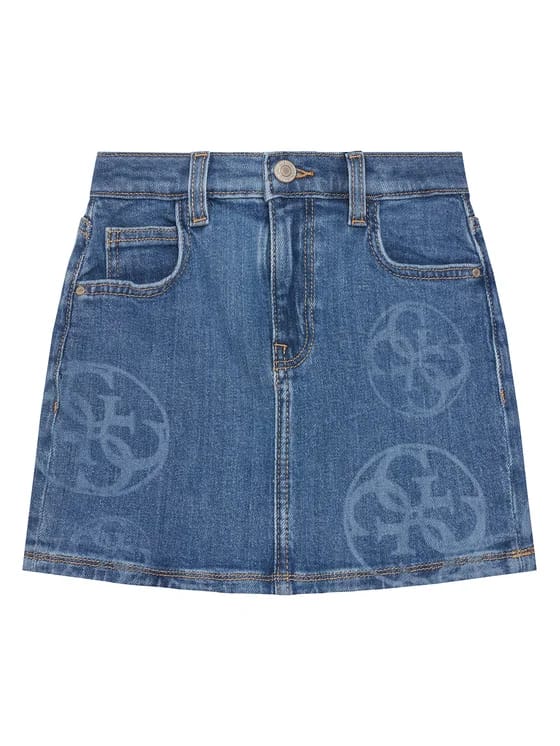 Gonna Jeans Comfort Denim Skirt W/laser Guess - Bambina
