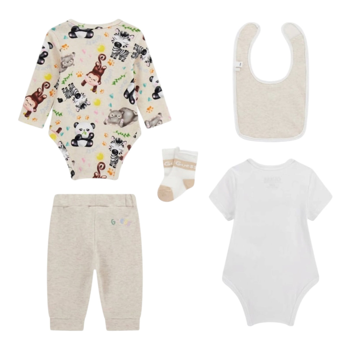 Set Bib+socks+bodies+pants Guess - Neonati