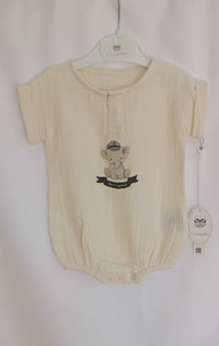 Camicia Body in Cotone Corredino - Neonato