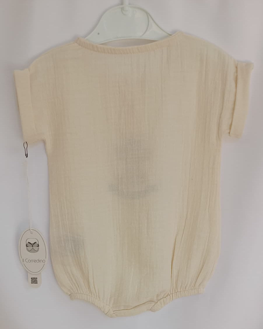 Camicia Body in Cotone Corredino - Neonato