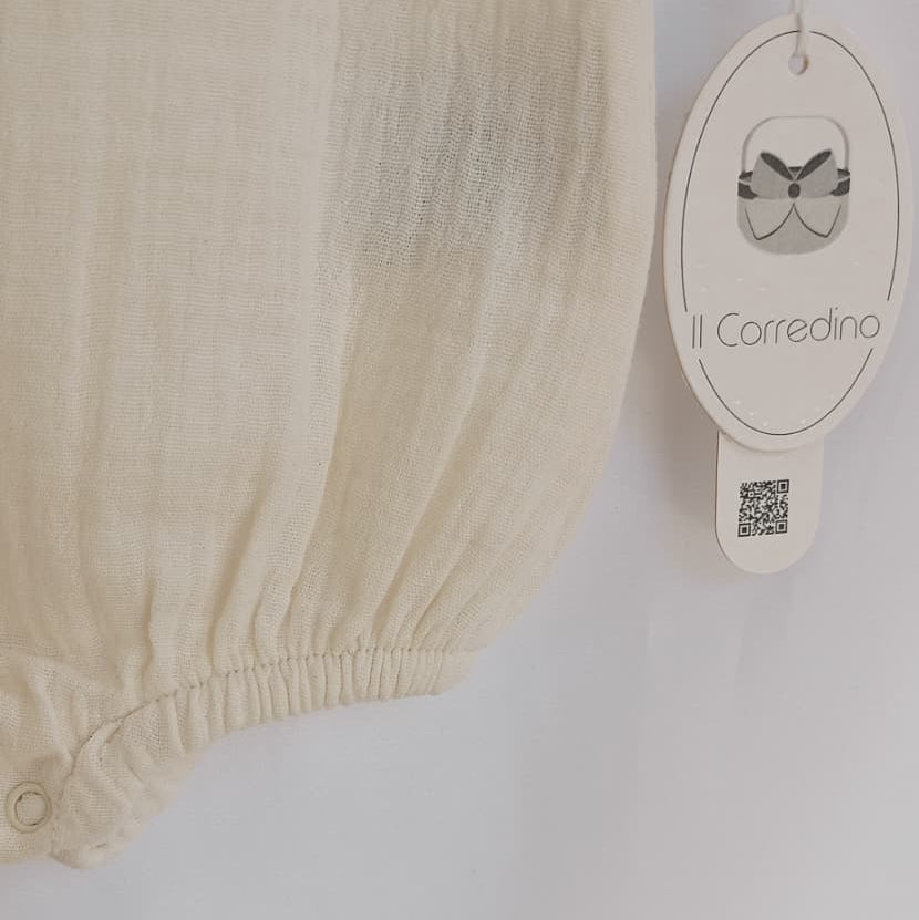 Camicia Body in Cotone Corredino - Neonato