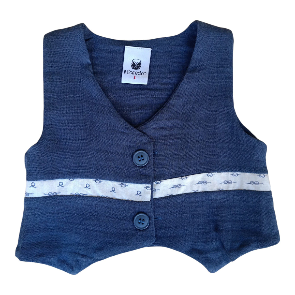 Completo 3 Pz T-shirt+ Pantaloncino+ Gilet Corredino - Neonato