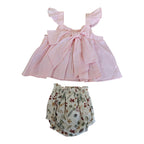 Completo 2 Pezzi Top + Coulotte Corredino - Neonata