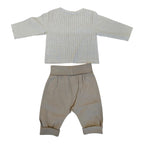 Completo 2 Pezzi in Lino Pantalone + Camicia Corredino - Neonato
