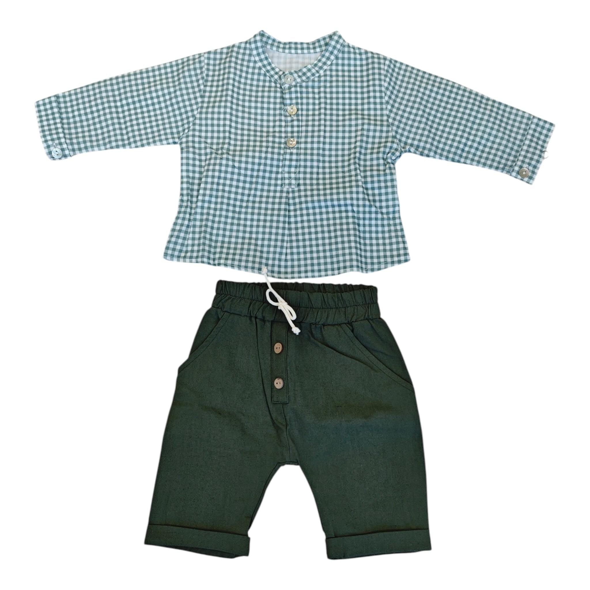 Camicia + Bermuda in Lino - Neonato