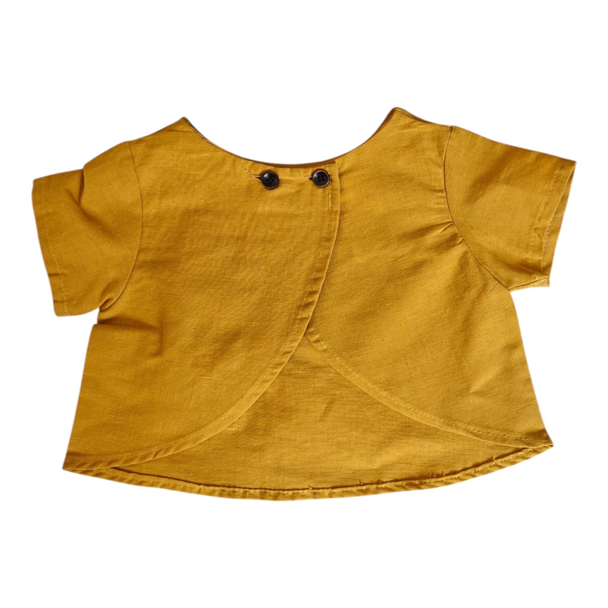 Completo 2 Pezzi Blusa+ Coulotte in Lino Corredino - Neonata