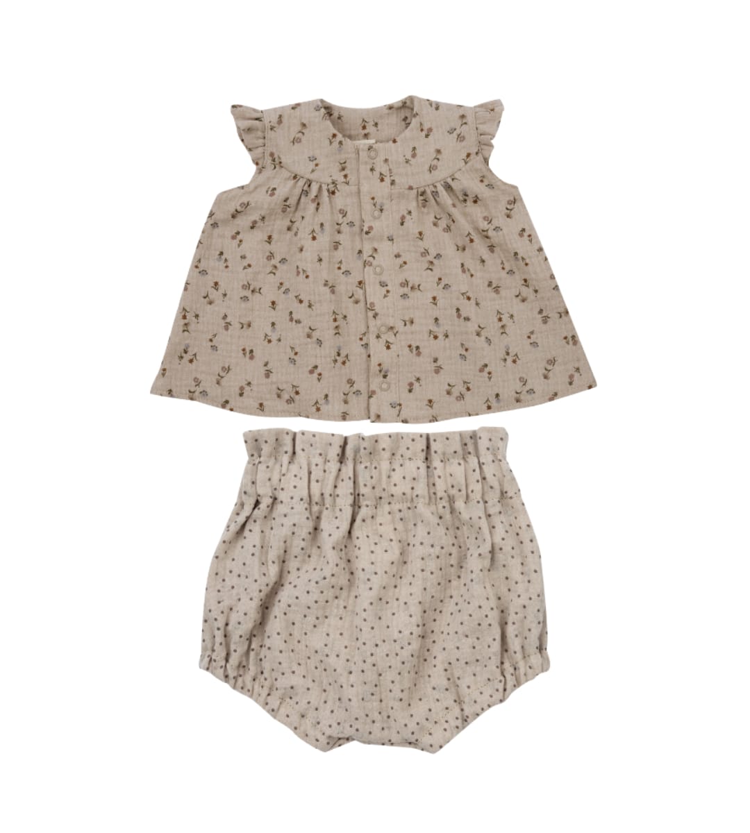 Corredo Nascita Muslin Blouse With Bloomers - Gots Wooly Organic - Neonata