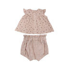 Corredo Nascita Muslin Blouse With Bloomers - Gots Wooly Organic - Neonata