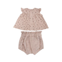Corredo Nascita Muslin Blouse With Bloomers - Gots Wooly Organic - Neonata