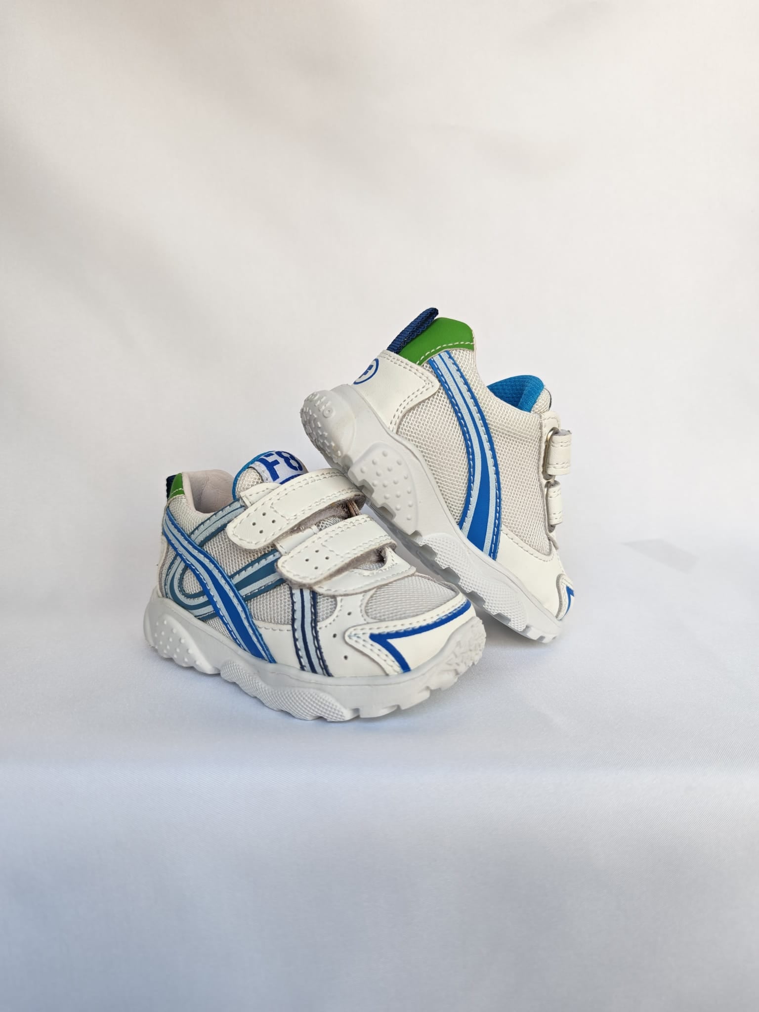 Scarpe Falcotto Astrid Vl. Eco Calf/net White-oltremare-green - Bambino