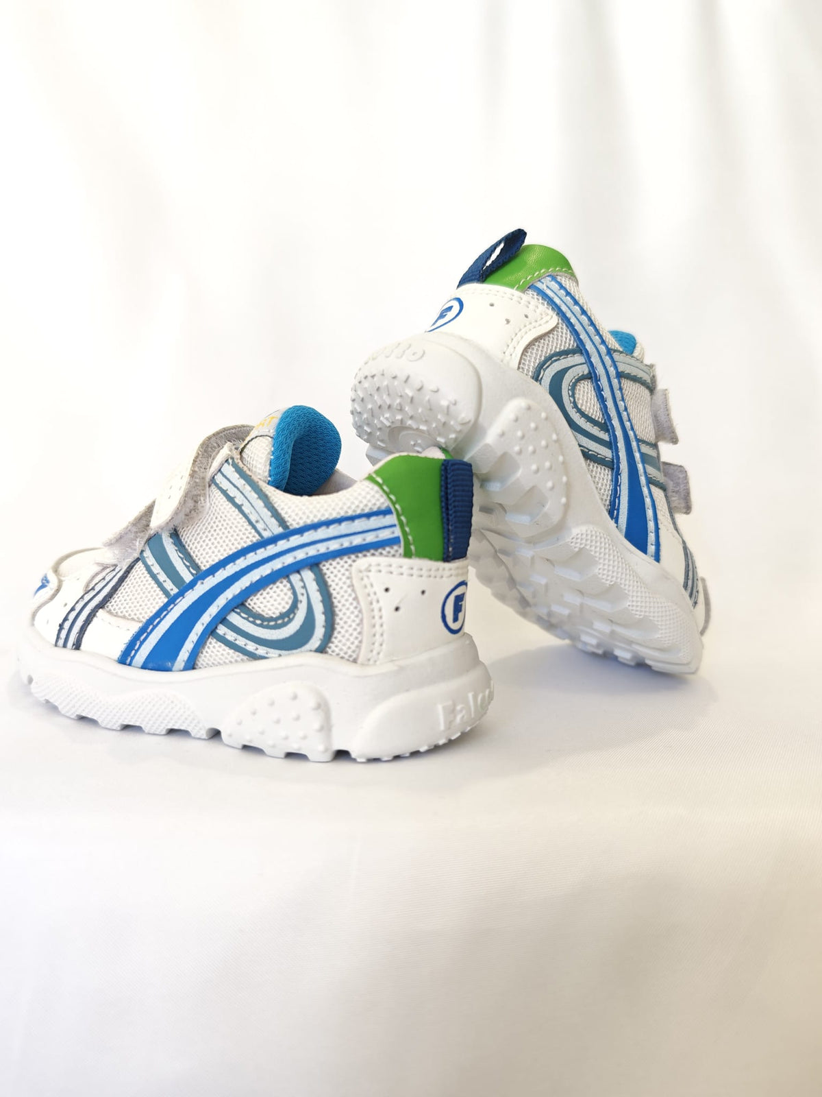Scarpe Falcotto Astrid Vl. Eco Calf/net White-oltremare-green - Bambino