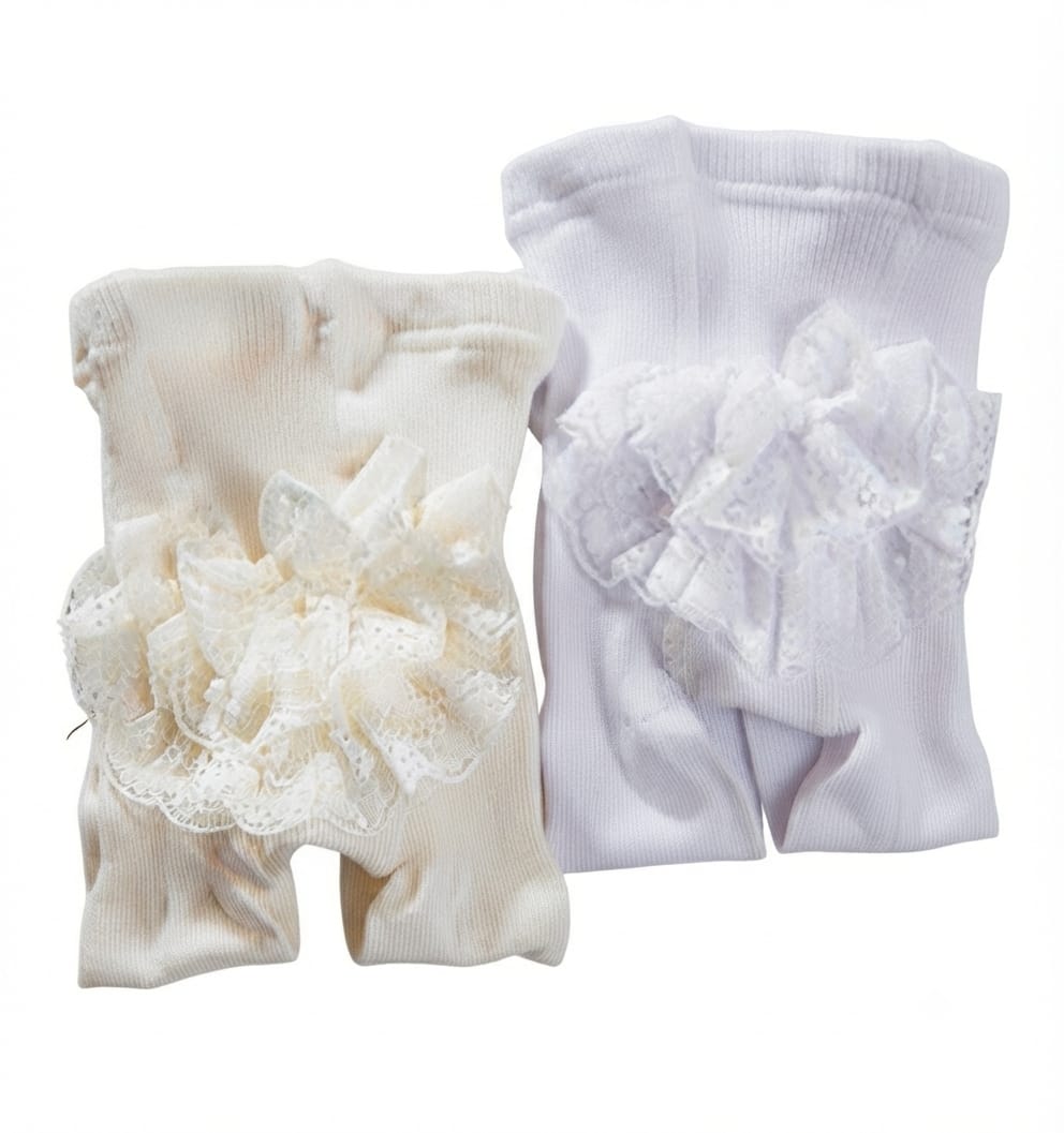 Calze e intimo Collant I. Caldo Cotone C/pizzo Bianco Baby Vip - Neonata