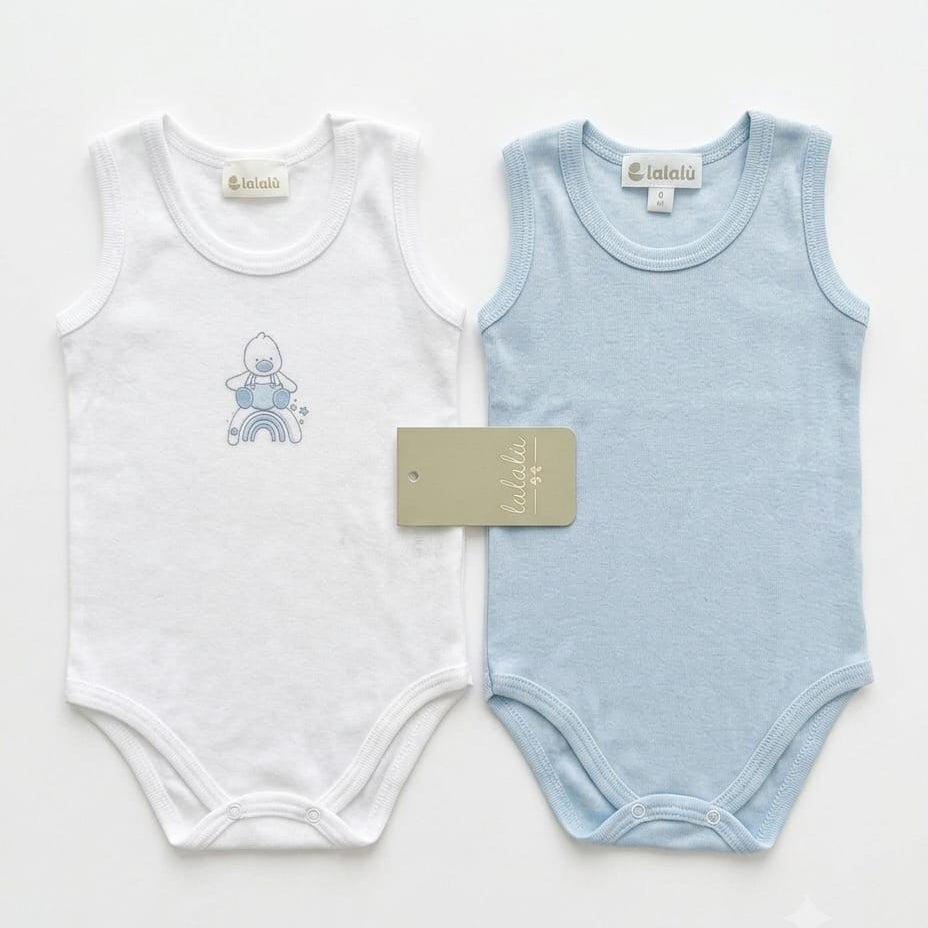 Body Bi- Pack Lalalu' Spalla Larga Neonato