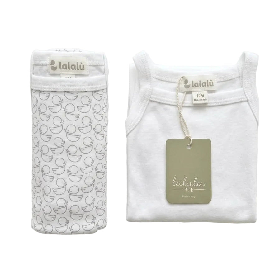 Body Bi-pack Spalla Stretta Unisex Neonati Lalalu'