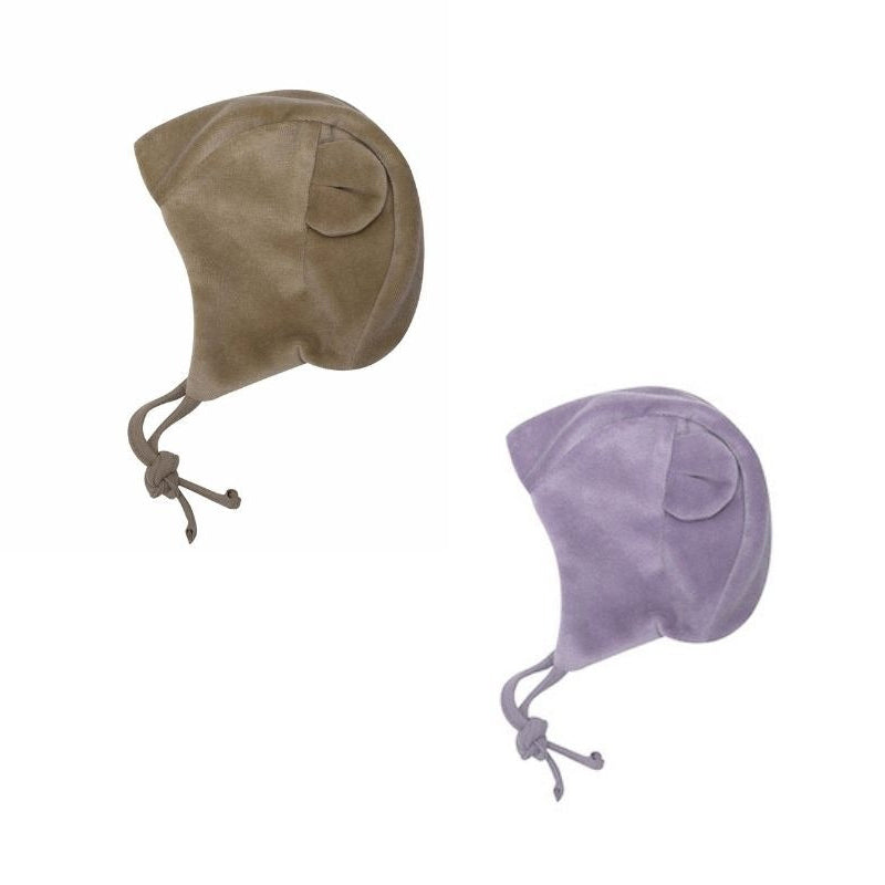 Cappello in Velluto con Orecchie Wooly Organic - Neonati