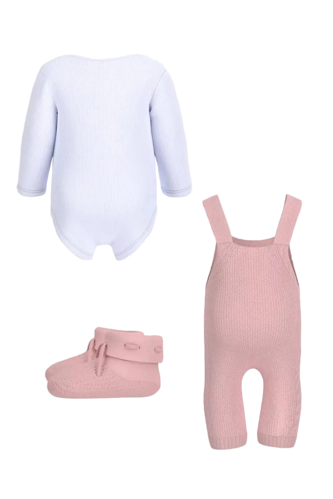 Set 3Pz Bimba Guess Salopette + Body e Babucce in Maglia