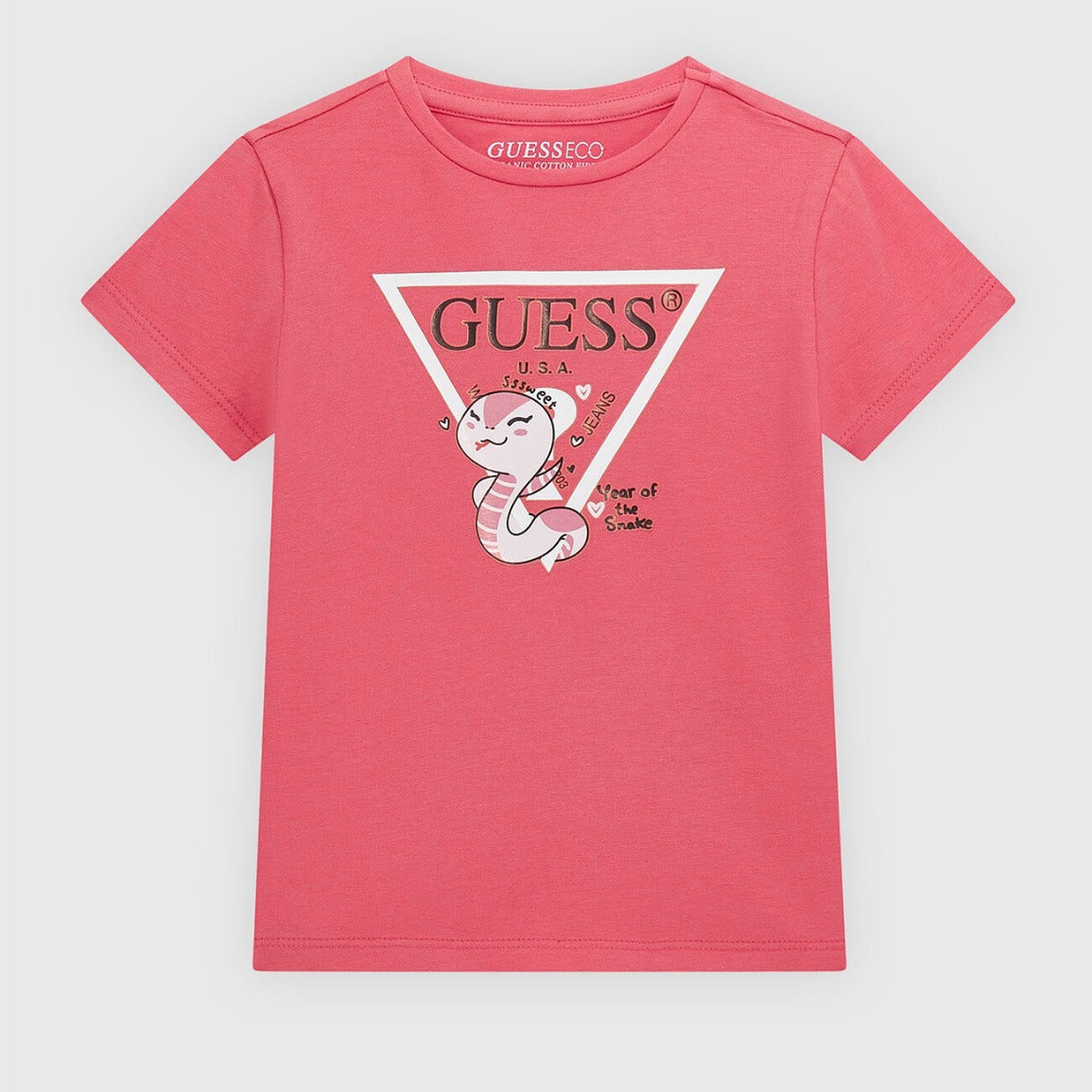 T-shirt con Scritta Guess Neonata