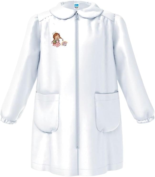 Grembiule Cerniera Asilo Femmina con Ricamo Bimba Happy