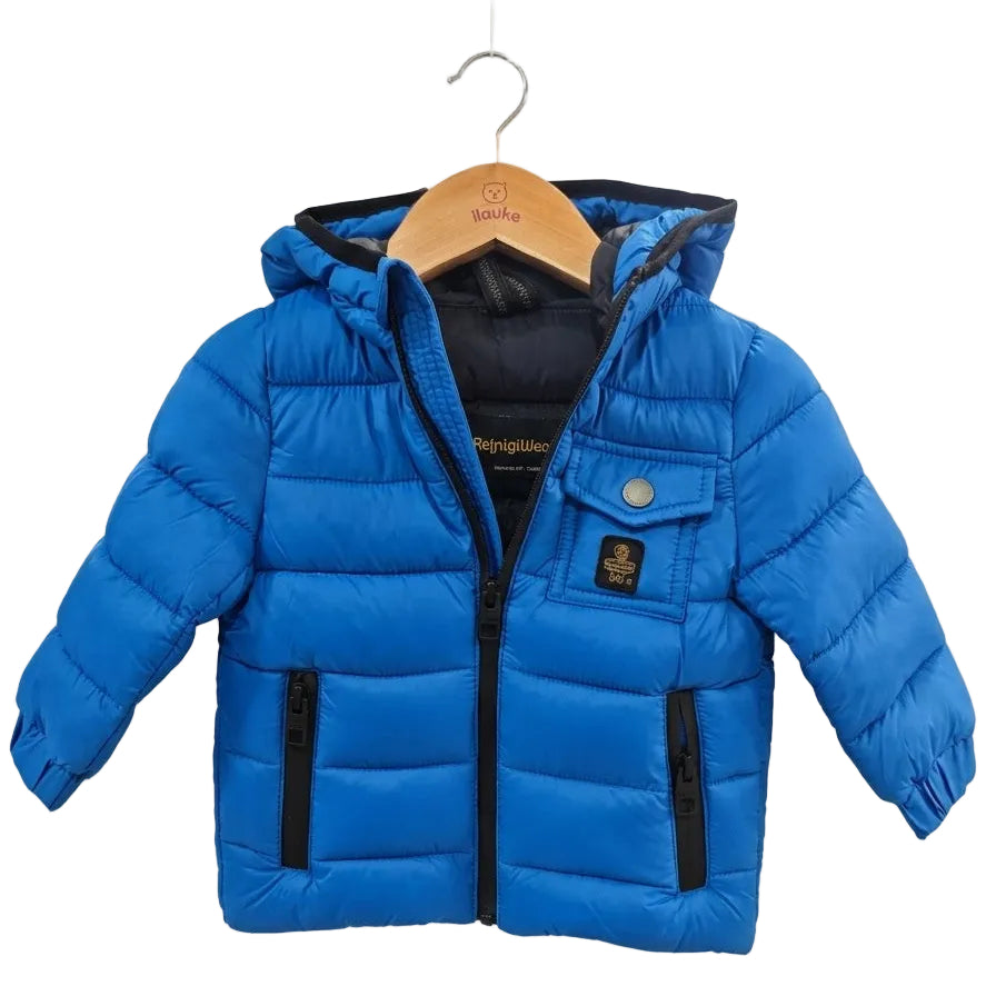Giubbotto Imbottito con Cappuccio Neonato Blu Royal Refrigiwear