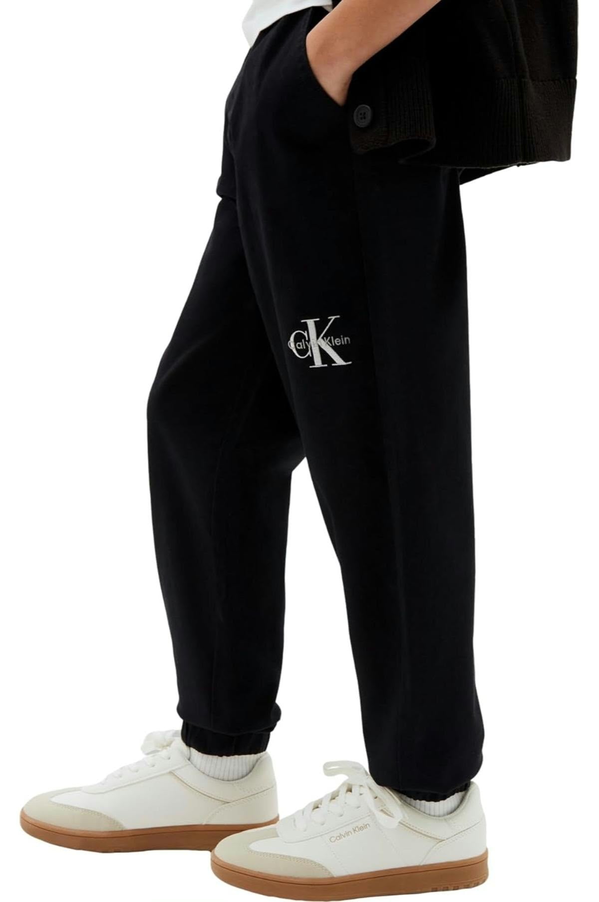 Pantalone Jogger Essential Ragazzo Nero Calvin Klein