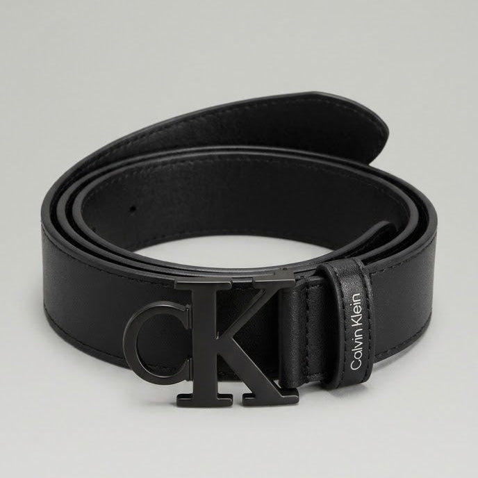 Cintura con Fibbia Logo Ragazzi Nera Calvin Klein