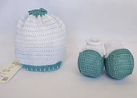 Set Cappellino + Scarpette in Filo Pappa & Latte - Neonata