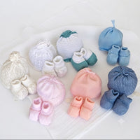 Set Cappellino + Scarpette in Filo Pappa & Latte - Neonata