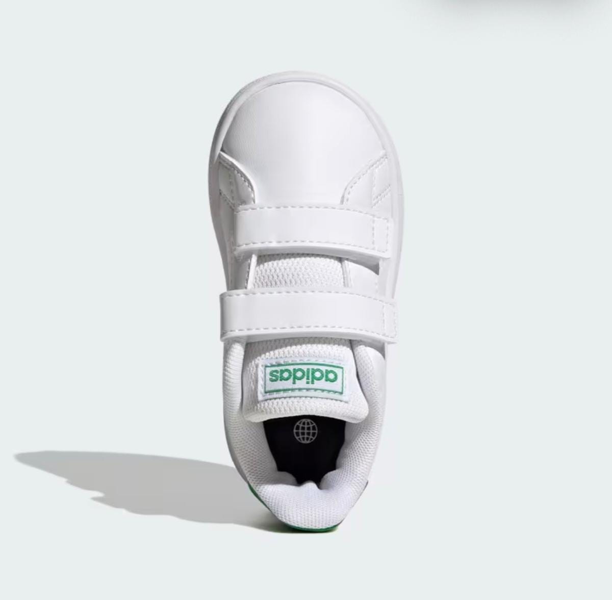 Scarpa Adidas Bianca con Logo Verde-bambino