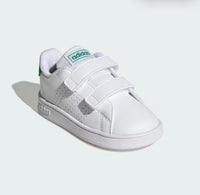 Scarpa Adidas Bianca con Logo Verde-bambino