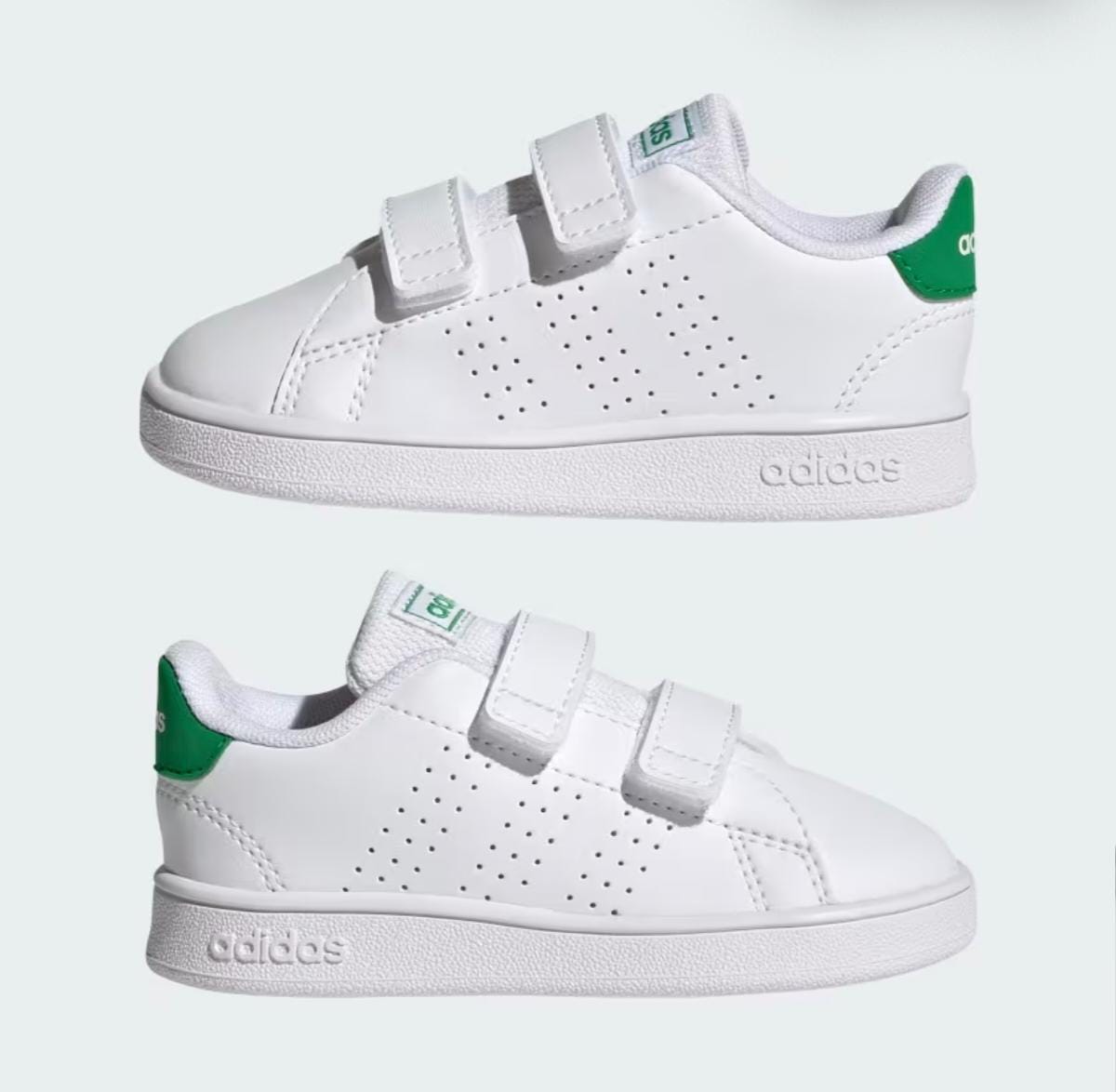 Scarpa Adidas Bianca con Logo Verde-bambino