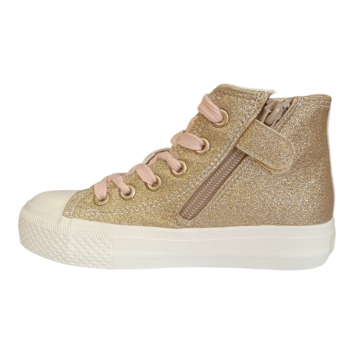 Scarpe Naturino Ylfas. Glitter/glitter Fabric Platinum-cipria - Bambina