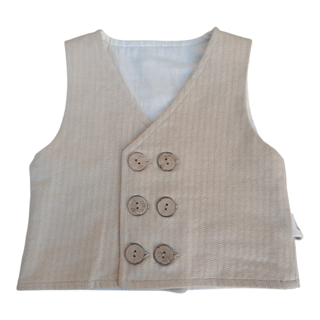 Completo 3 Pezzi T-shirt+gilet+pantaloncino Corredino - Neonato