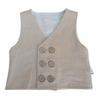 Completo 3 Pezzi T-shirt+gilet+pantaloncino Corredino - Neonato