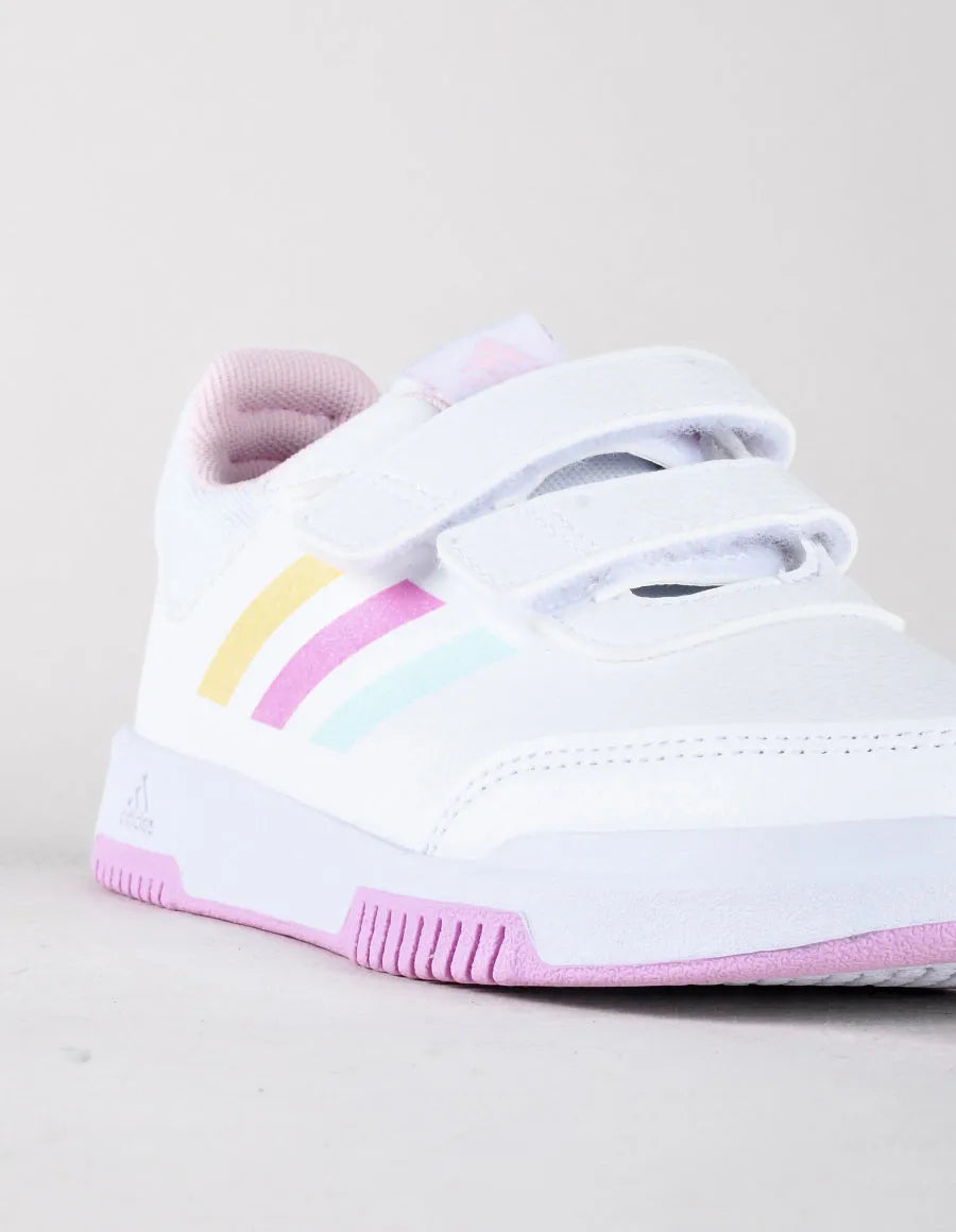Scarpa Adidas Bianca con Strappi e Strisce Pastello- Bambina