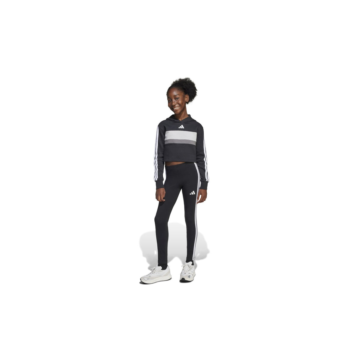 Tuta Adidas con Felpa Crop e Leggings - Bambina