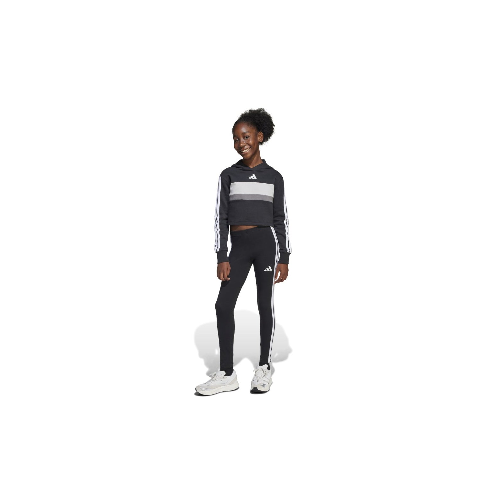 Tuta Adidas con Felpa Crop e Leggings - Bambina
