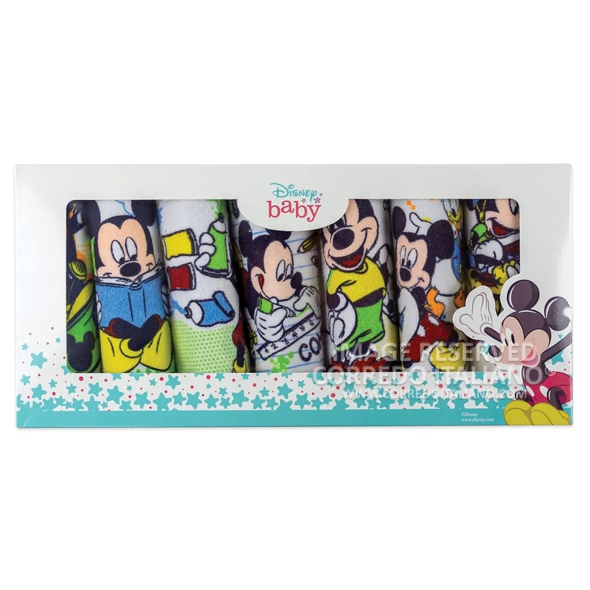 Set 7 Bavette con Laccetto Settimana Bimbo Disney Topolino