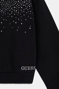 Felpa Cropped con Strass Guess - Ragazza