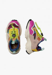 Scarpe Doi Junior. E-calf/knitted Art Fuchsia-taupe-zucca-multi Flower Mountain